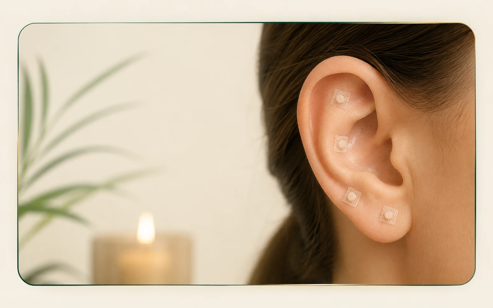 Aplicação profissional de bandagem auricular